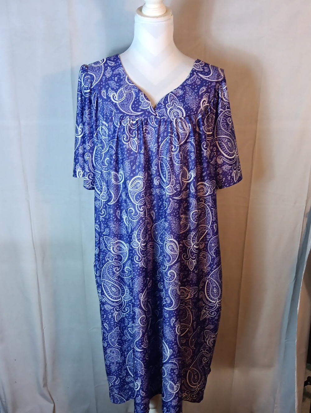 Anthony Richards Purple Paisley House Dress